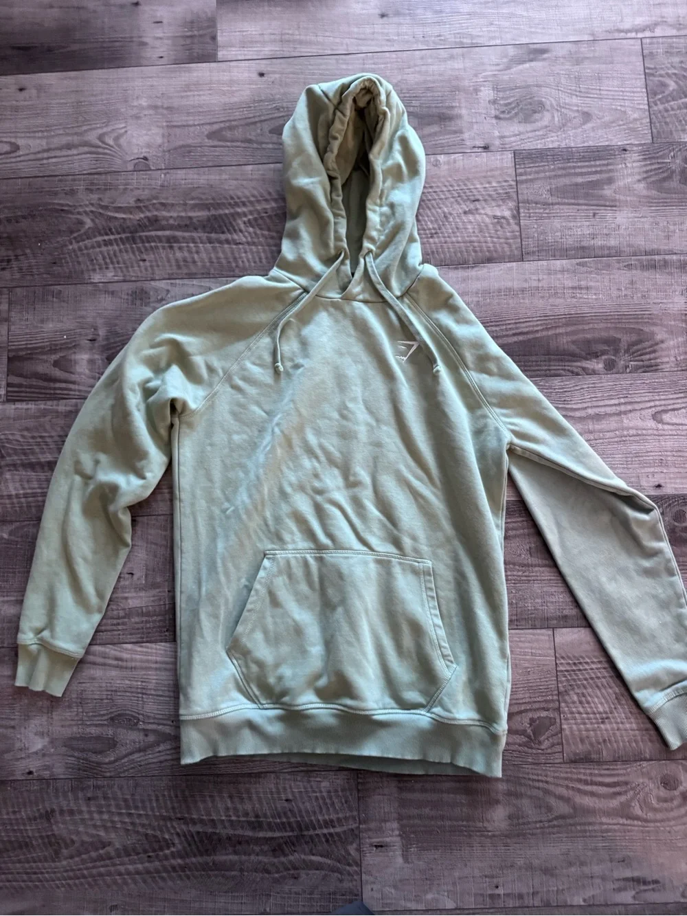 Gymshark Hooded Pullover Sweatshirt in Sage Green